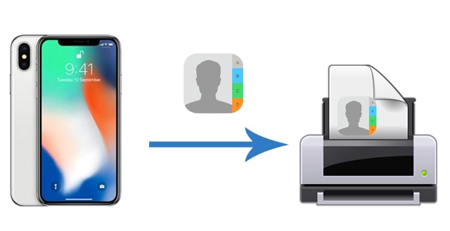 how to print contacts from iphone