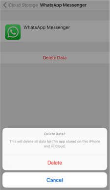 how to delete whatsapp backup from iphone