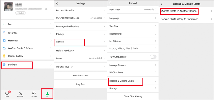 how to transfer wechat history to new phone via chat migration feature