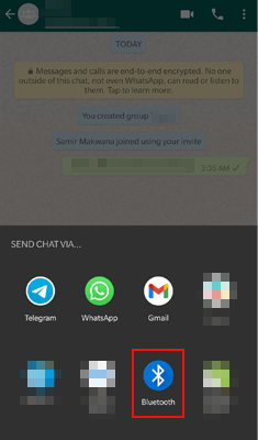 how to transfer whatsapp from samsung to huawei via bluetooth