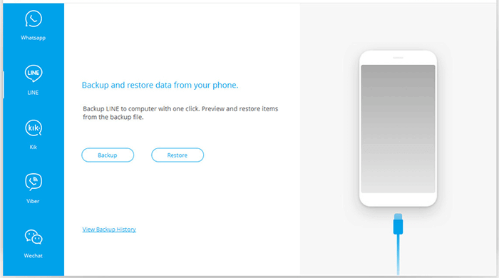 back up line chat on iphone via line backup tool