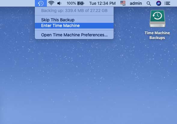 enter mac time machine