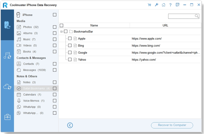 recover safari from idevice