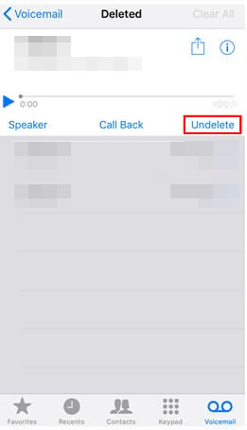 how to undelete voicemail on iphone