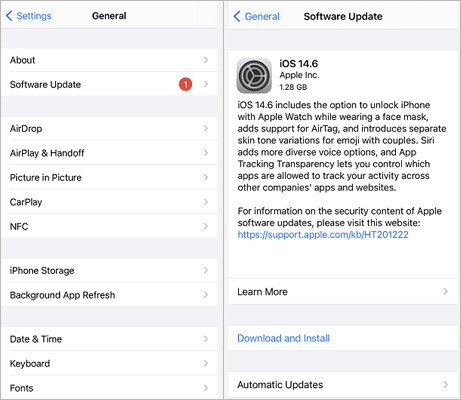 update ios to fix iphone turning on and off