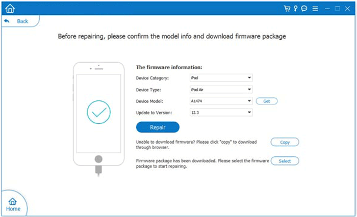 restore iphone system with ios repair software when itunes is stuck on preparing