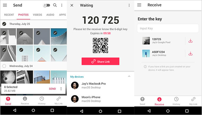 Übertragen Sie Daten nach der Einrichtung von Android auf das iPhone, indem Sie sie an einen beliebigen Ort senden