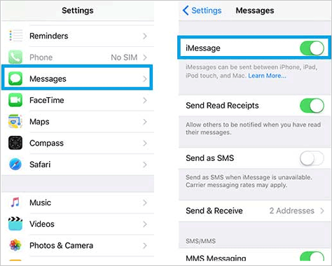 deregister imessage