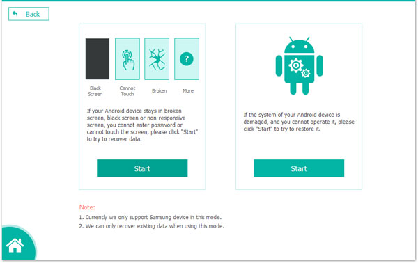 bilgisayara android veri çıkarma işlemini kurun ve başlatın