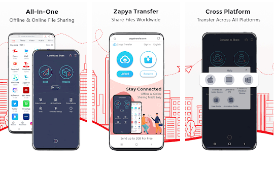 transfer data via zapya without airdrop