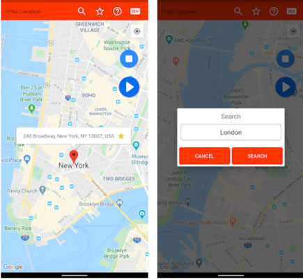 vpna fake location app for android devices