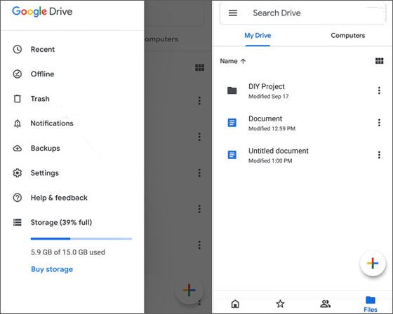 restore xiaomi files via google drive