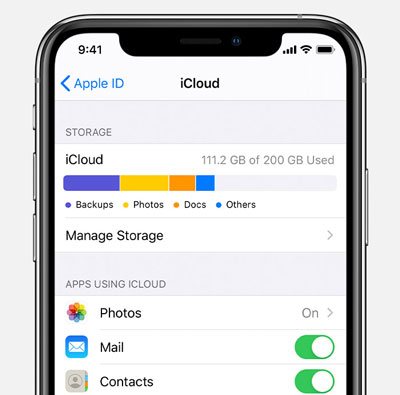 turn on icloud backup on iphone