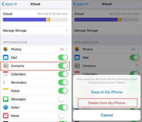 how to permanently delete contacts on iphone via icloud