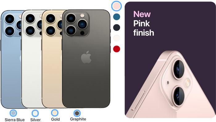 iphone 13 pro and iphone 13 colors