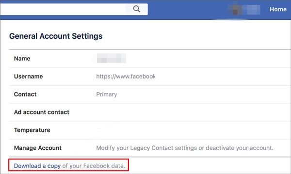 find deleted facebook photos from facebook archive