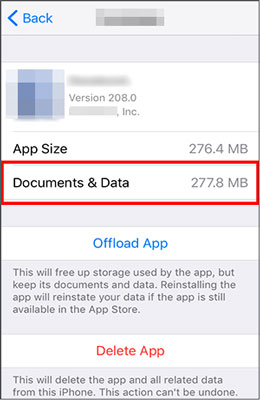 delete app data on icloud