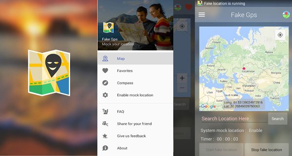 hide mock location without root on an android device via this fake location app