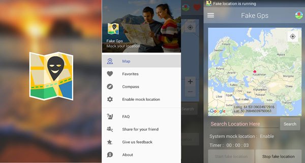 spoof android gps with a fake location app