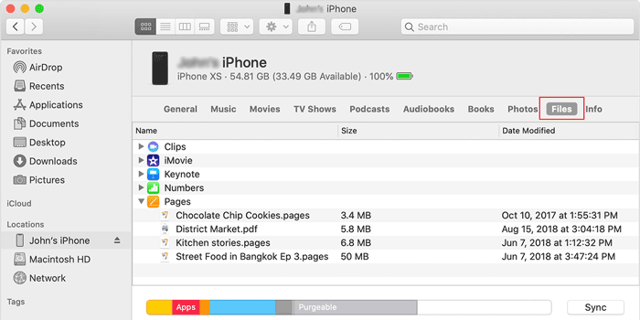 transfer music files from ipod to a mac computer via finder