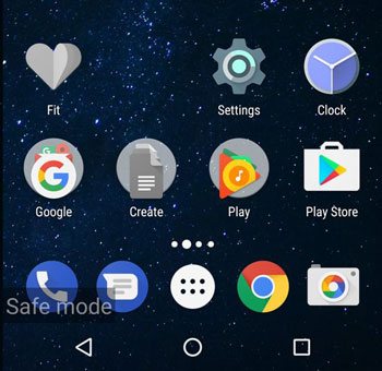 get the android phone into safe mode to fix turning off randomly