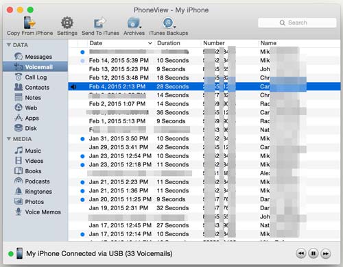 extract ios messages via the phoneview app