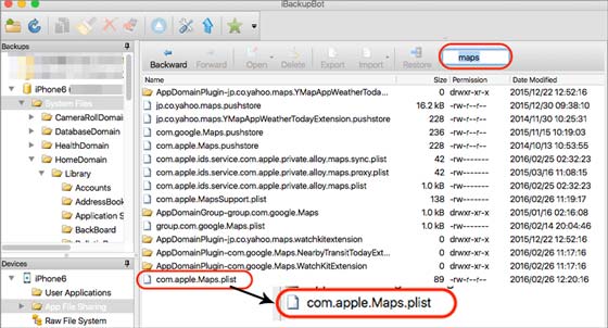 edit the plist file to fake iphone location on mac via ibackupbot