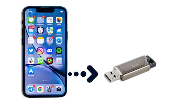 back up iphone to flash drive