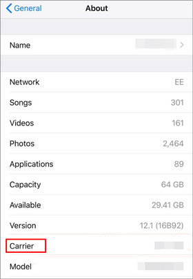 update iphone carrier if you have trouble sending pictures from iphone to android