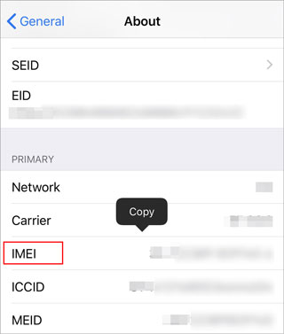 find the imei number on your iphone