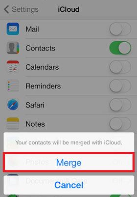 back up iphone contacts to icloud